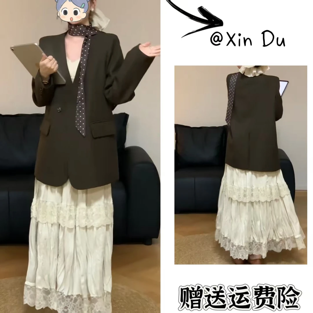 2025秋季新款时尚显瘦气质女士网红洋气两件套百搭款D22167