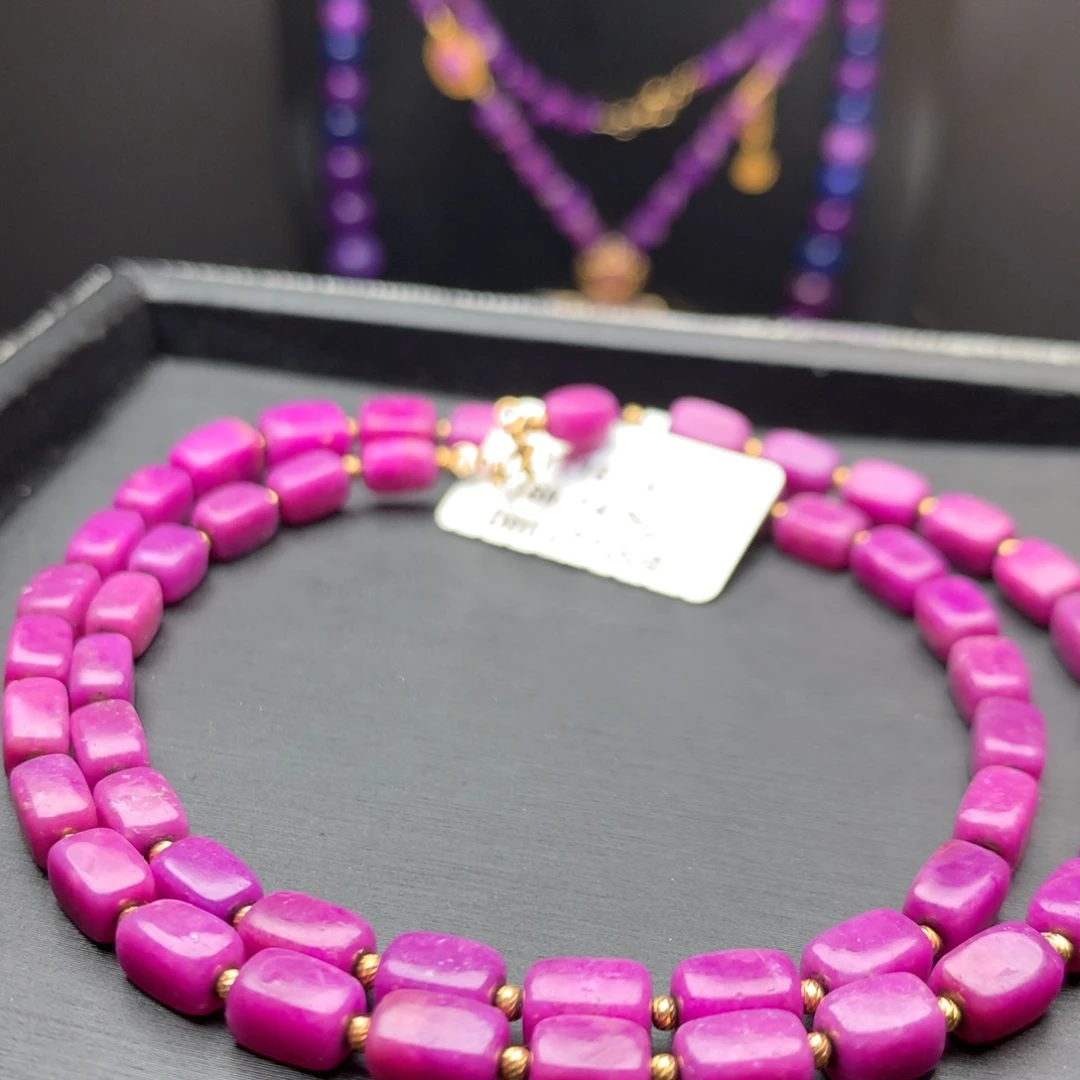 苏纪石（舒俱来）18K金镶嵌项链