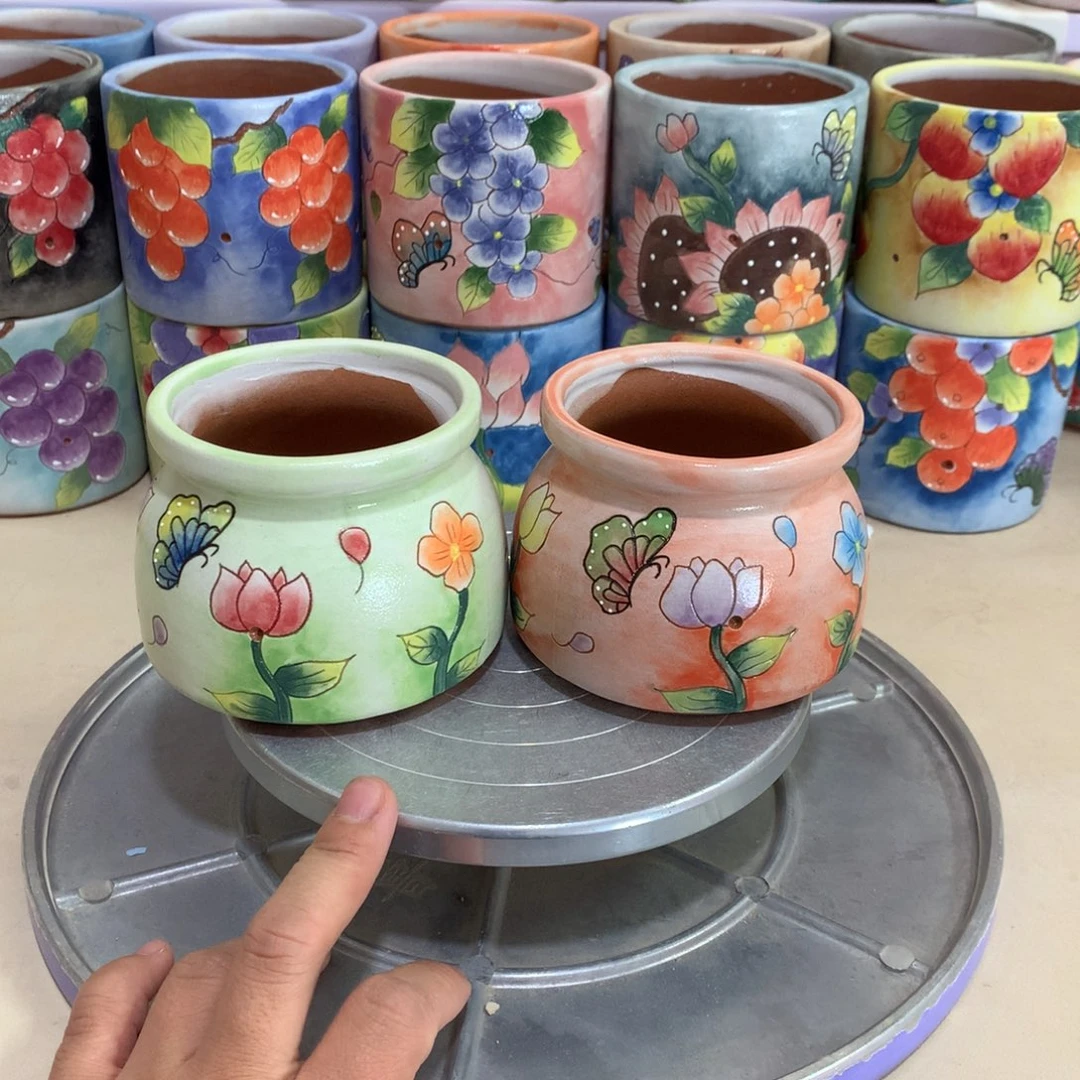 福利花盆，手绘花盆