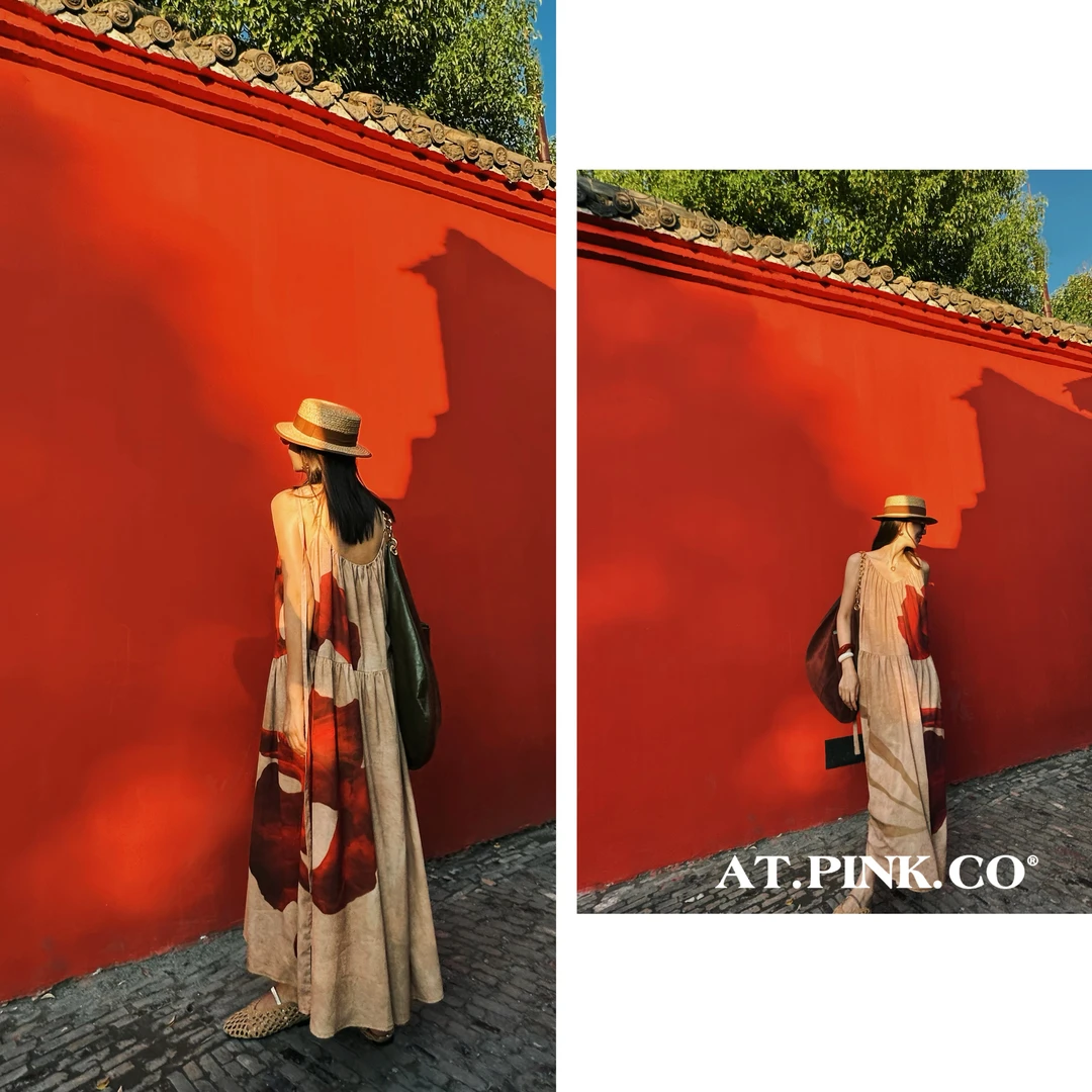 【25秋季】印花V领吊带连衣裙  FQ183