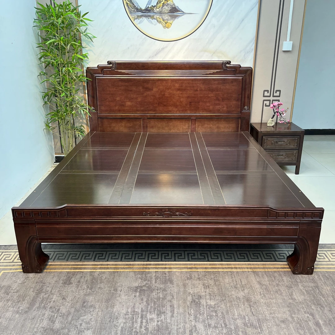 全榫卯结构【素面款】古典家具实木床双人床1.8米x2米网红家具