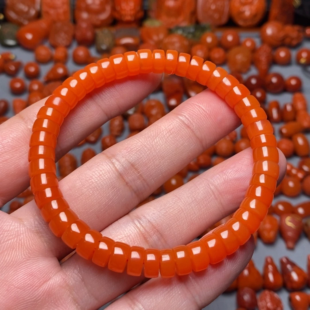 南红玛瑙未镶嵌保山精工直切手串