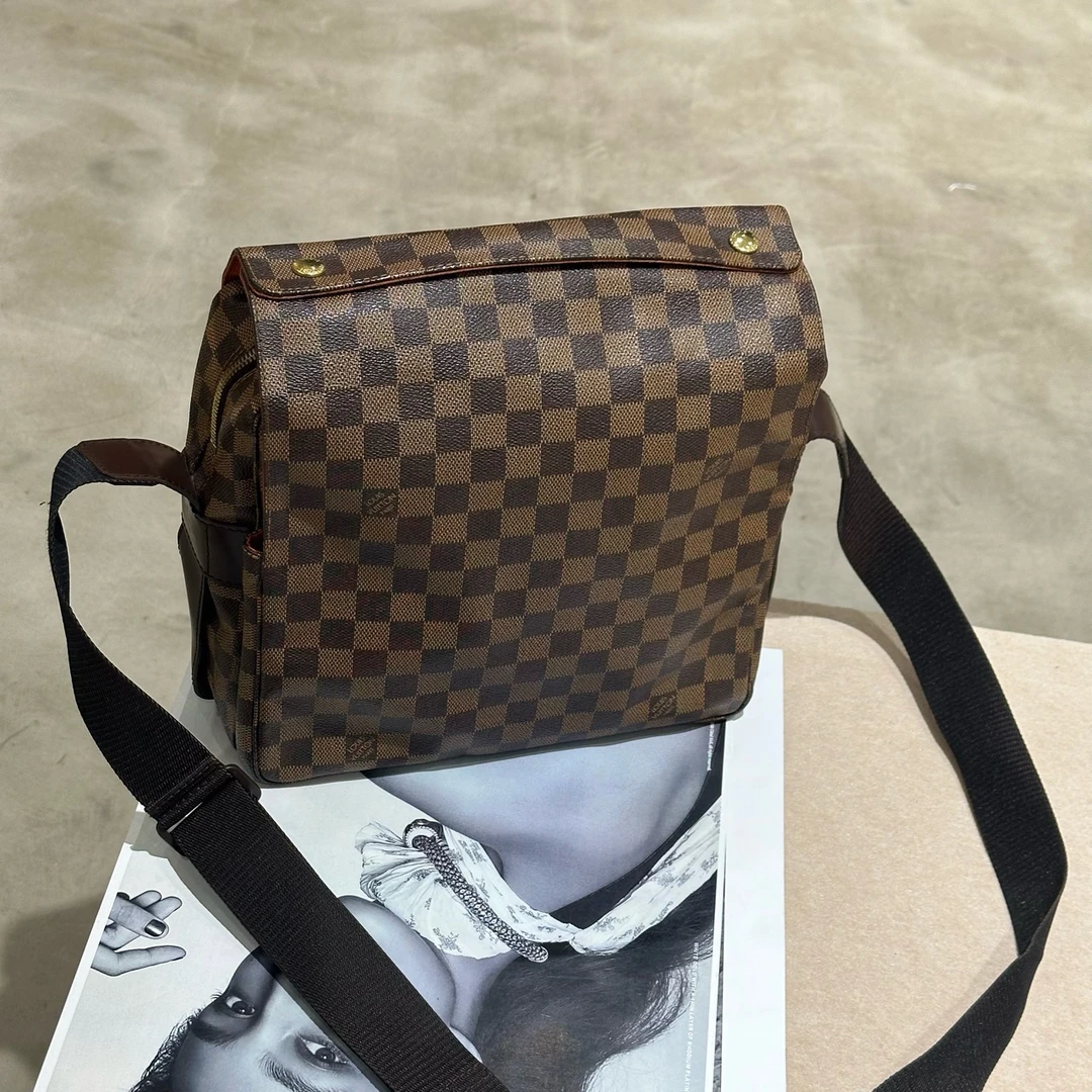 90新 LouisVuitton/路易威登 LV 棋盘格 男单肩包 斜挎包 豆腐包