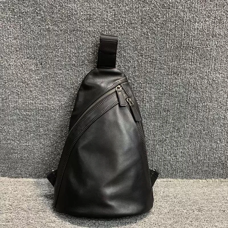 男士四季百搭户外休闲时尚潮流真皮古着包包(以直播间实物为准)