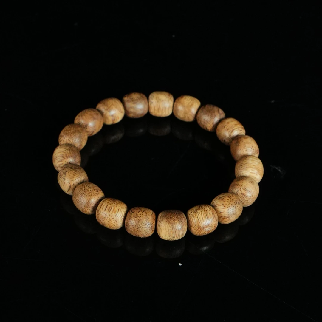 DY-B1406 西马树心虎斑软油沉香桶珠 1.02x1.03cm  8.71g