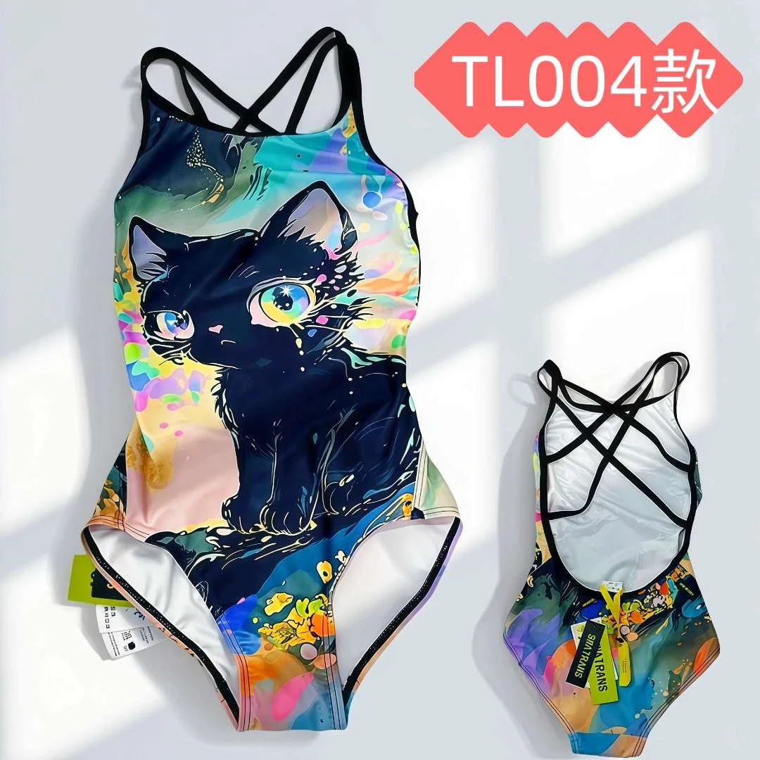 SWATRANS竞技款泳衣链接连体女士美背