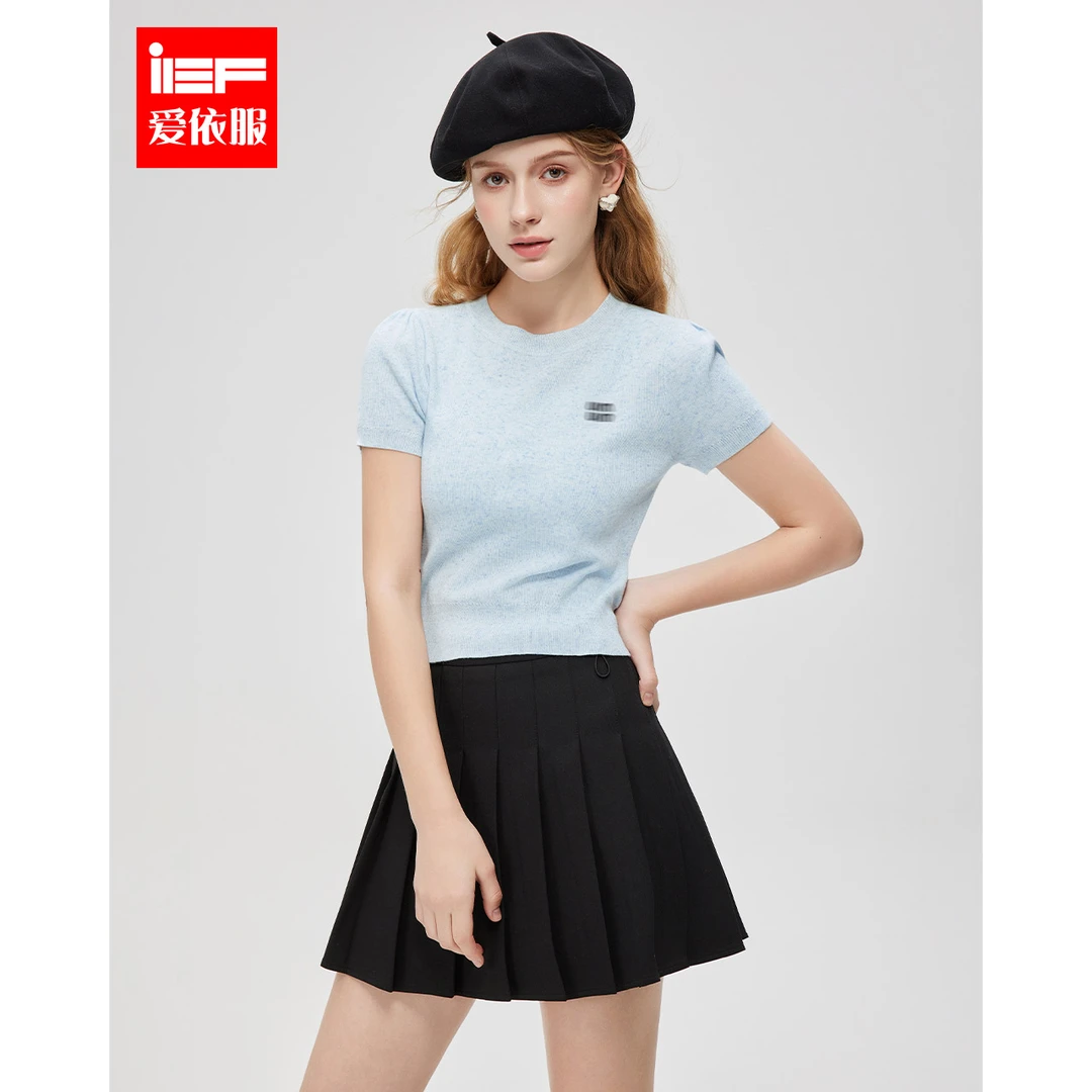 【商场同款新品】IEF/爱依服2025春季新款学院风毛织上衣欧若风