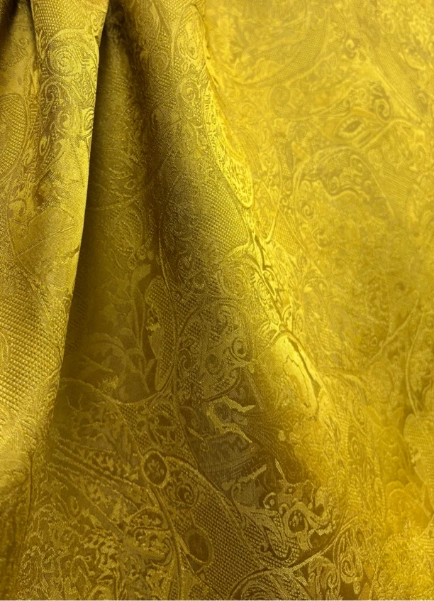 金色罗马假日 人丝提花香云纱国风新中式服装面料