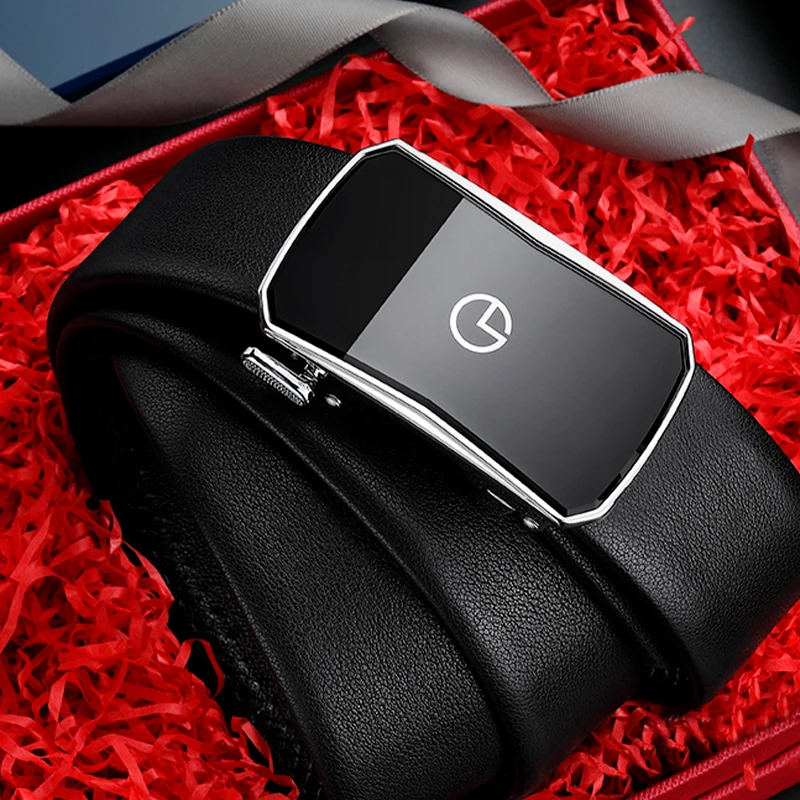 【专属】金利来头层牛皮镜面扣头商务自动扣父亲节礼物皮带男士