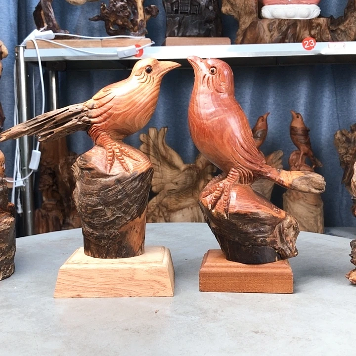 莹***心有机玻璃琥珀木喜鹊一对一对一对