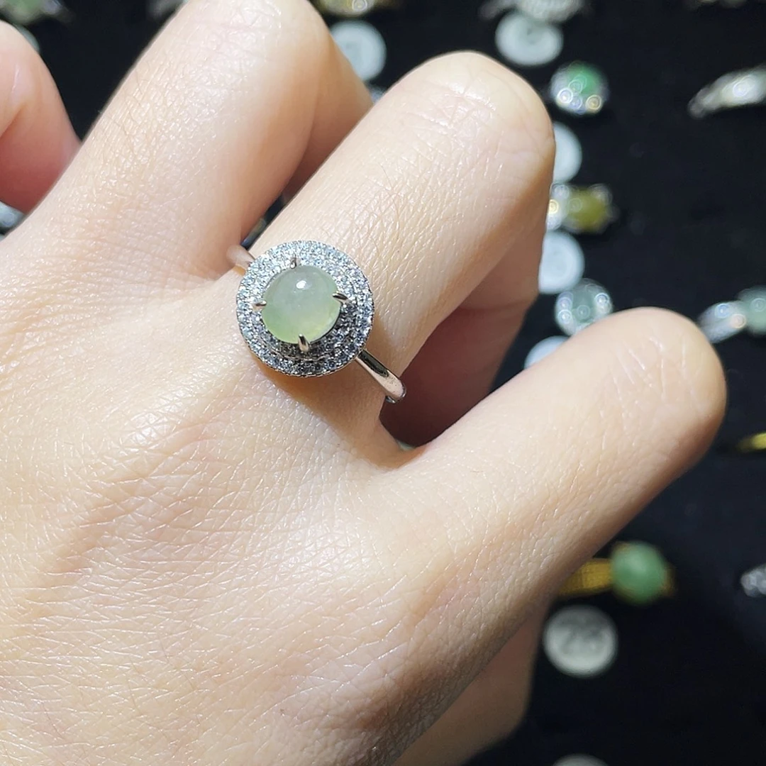 翡翠未镶嵌戒指戒指