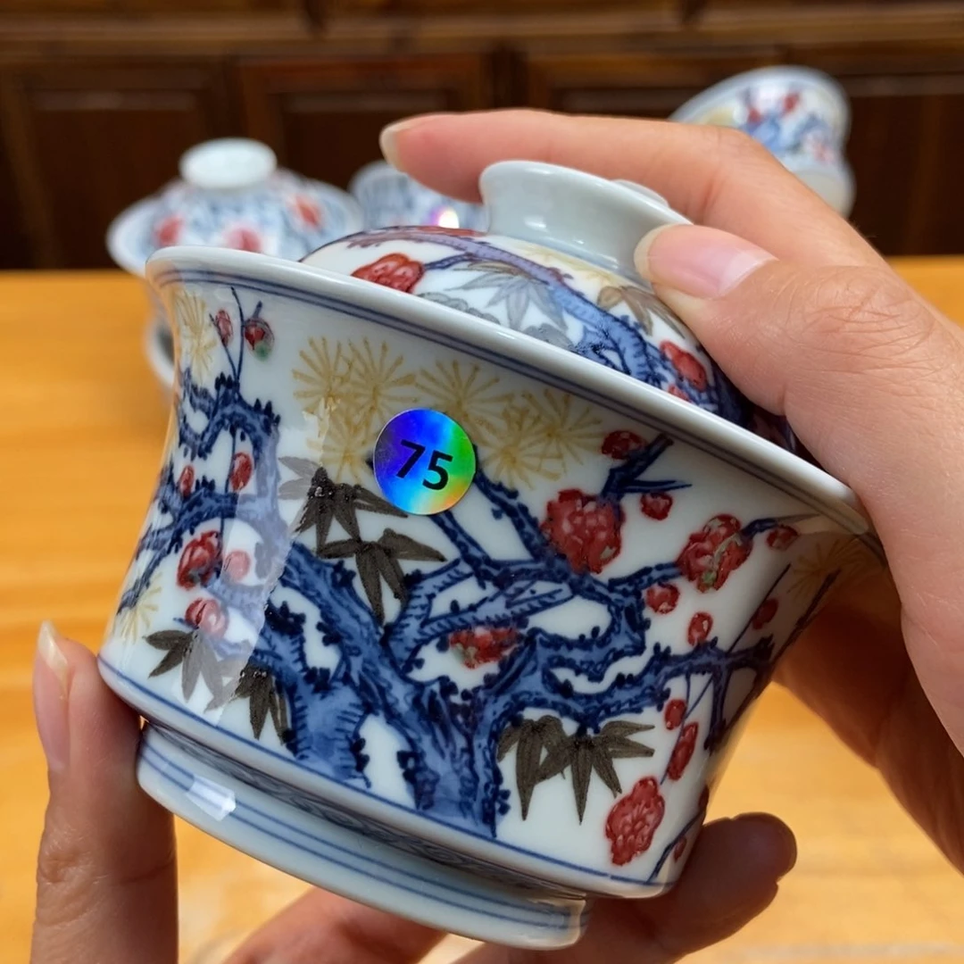 手绘现代茶具非古董