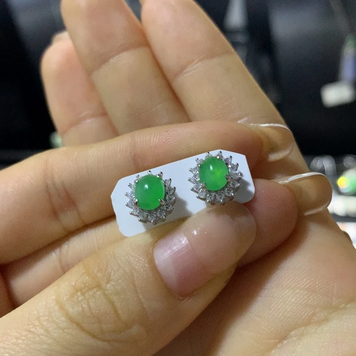 翡翠银S925镶嵌戒指