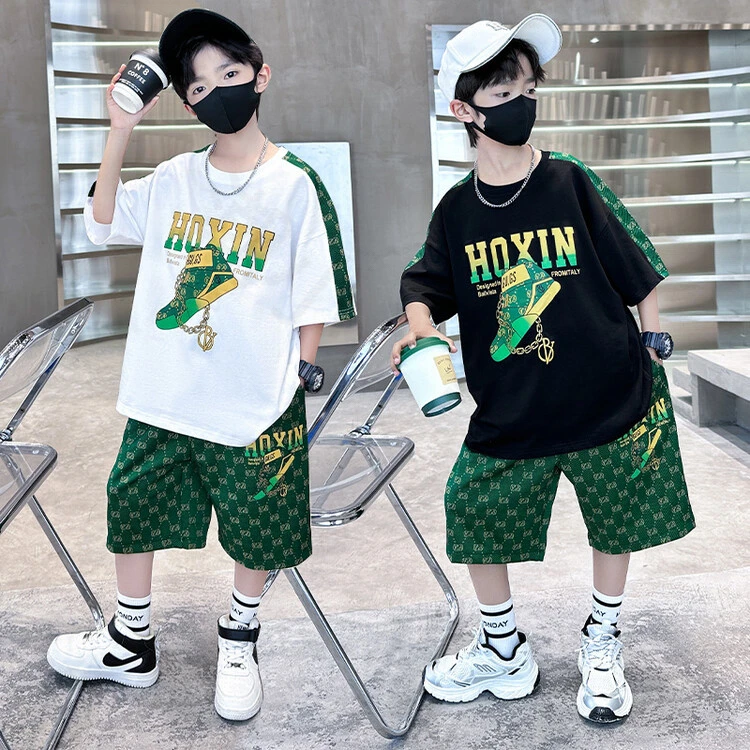 宝宝衣服洋气装儿童男童夏装新款爆款小时髦套装潮牌童装