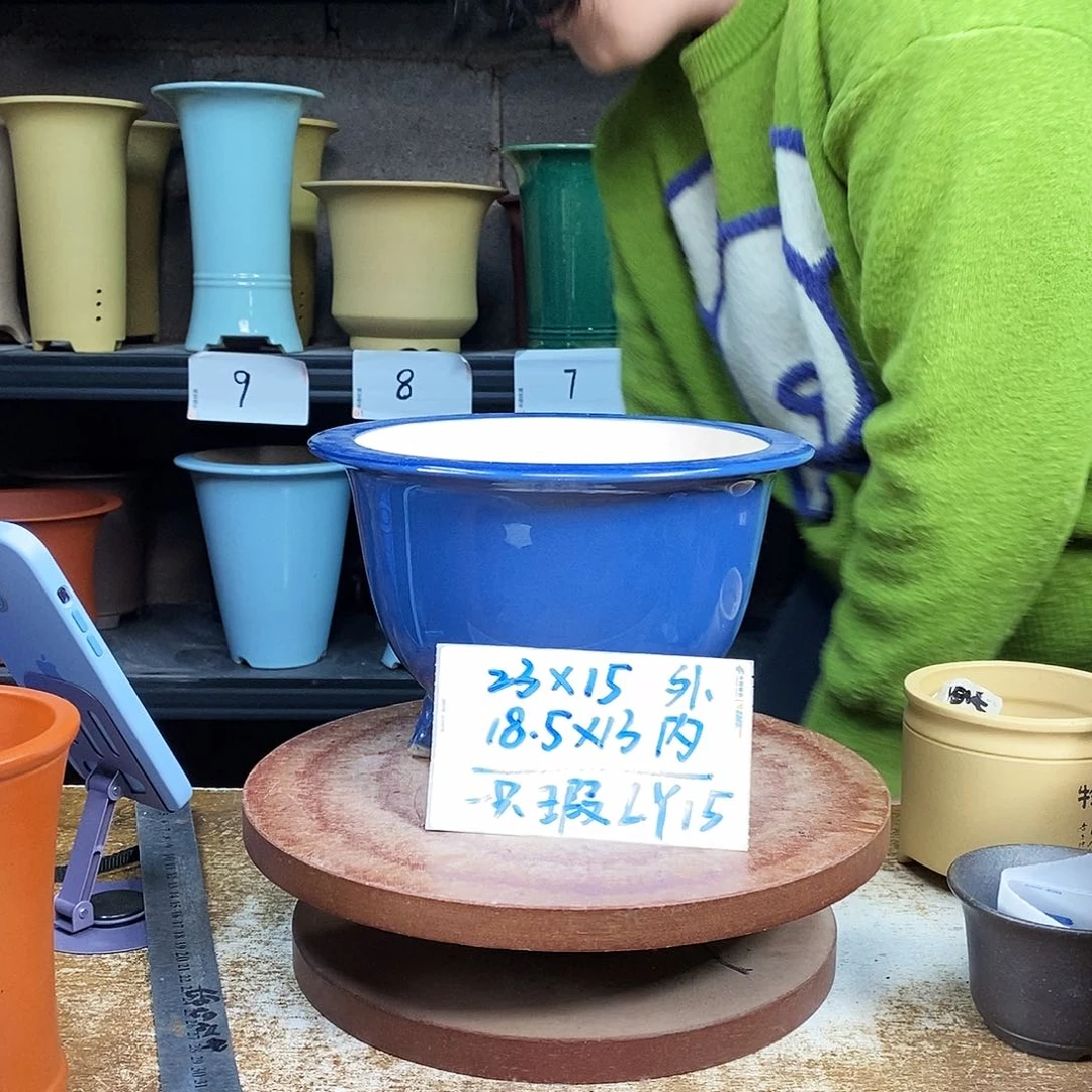 紫砂紫砂花盆一只LY15