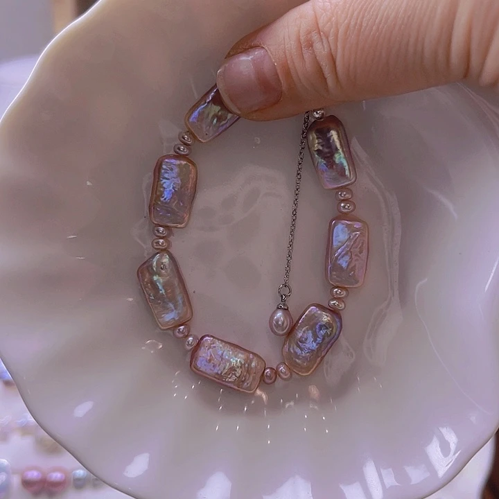 淡水珍珠手绳合金