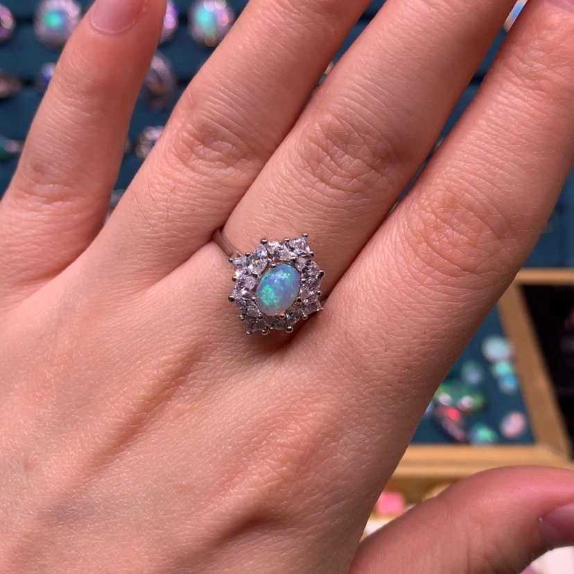 【闪购商品】欧泊戒指款式银S925镶嵌