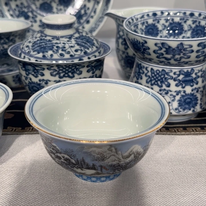 消***M墨彩大压手茶具茶杯