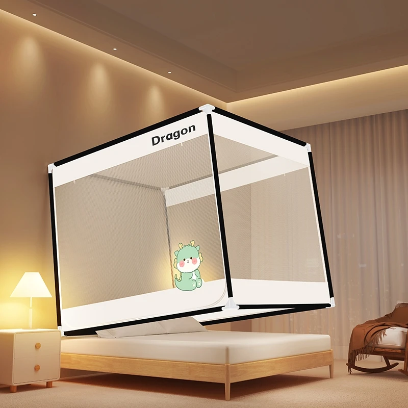 防摔蚊帐家用卧室床上防蚊蚊帐1.5宽2米长2025新款支架杆加粗加厚