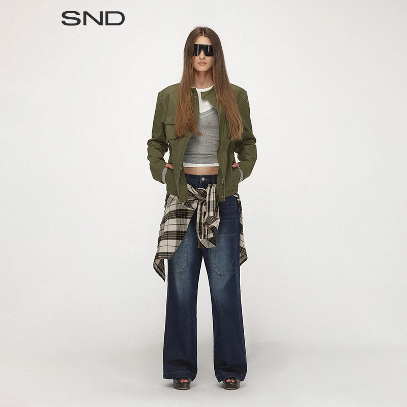 【SAUMPLE STUDY SYMP 设计师品牌】SND AW25 前长后短斜摆立领夹克