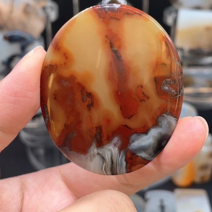 玛瑙/玉髓合金颈饰