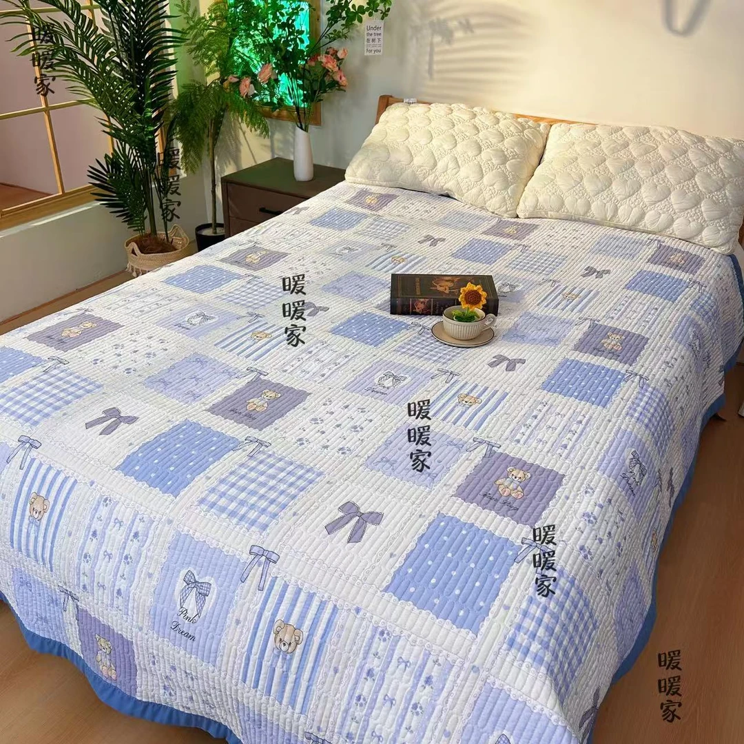 （奶芙熊）200*230卡通四季柔软凉感丝床盖！
