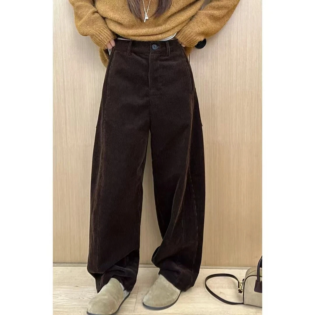 【侧口袋灯芯绒裤】2025秋季新款宽松休闲裤长裤直筒裤休闲裤