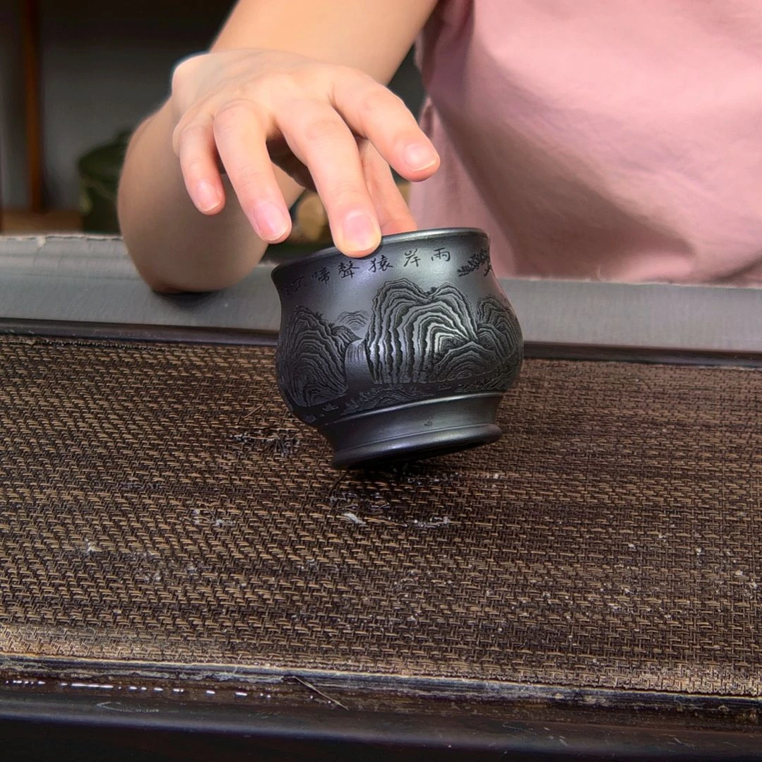 茶杯紫砂高货放漏