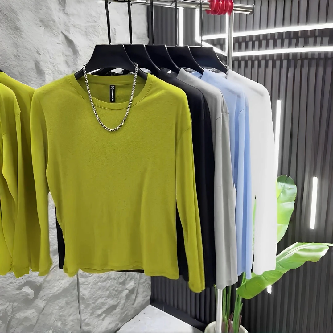 T恤防晒小衫男2025夏季新款时尚圆领凉爽气质百搭修身男舒适简约