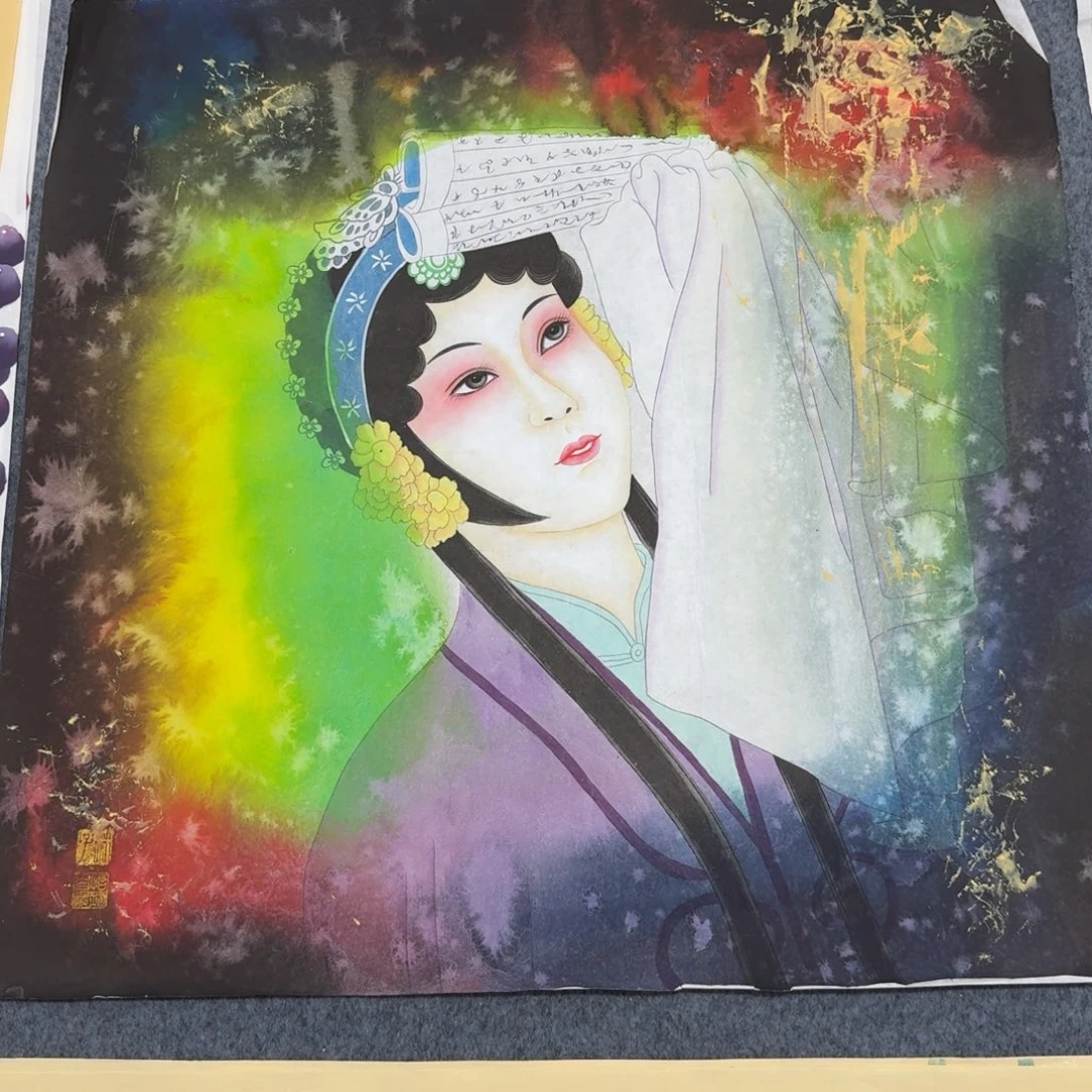 特***博国画四尺斗方70X70纯手绘作品