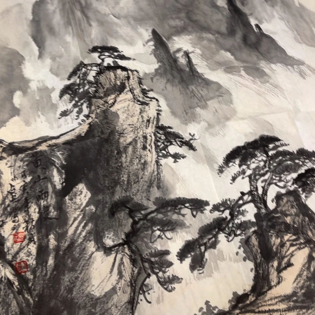 国画12.3纯手绘无边框作品