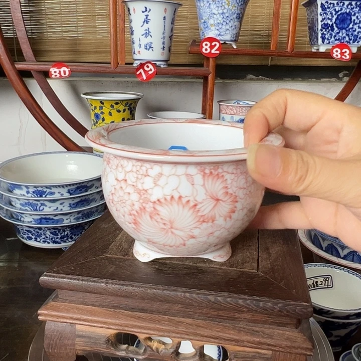 墨奈手绘陶瓷花盆