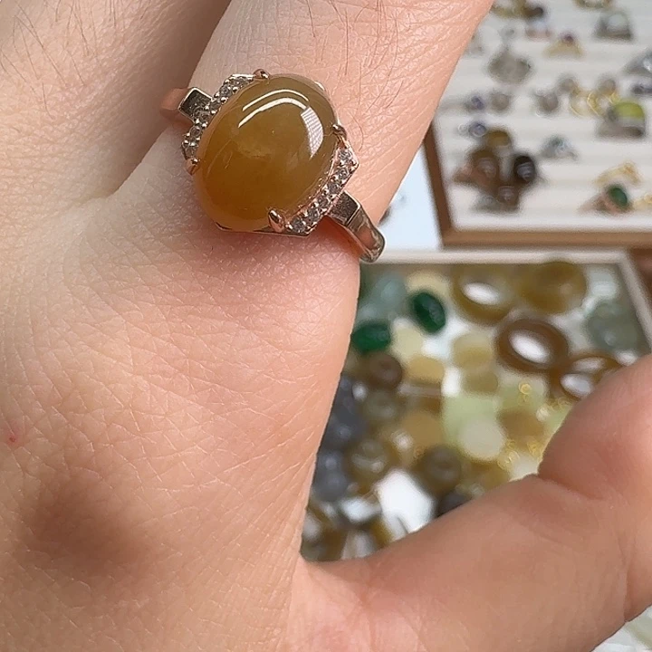 和田玉（糖玉）未镶嵌戒指