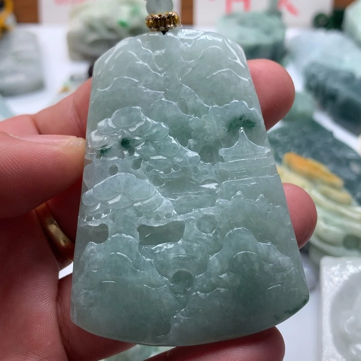 颈饰未镶嵌翡翠保真天然a货翡翠
