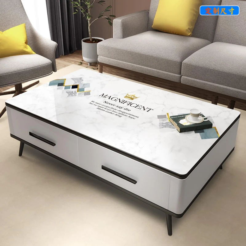 2025加厚桌布新中式防水防油防烫免洗可擦耐脏PVC茶几餐桌垫桌面