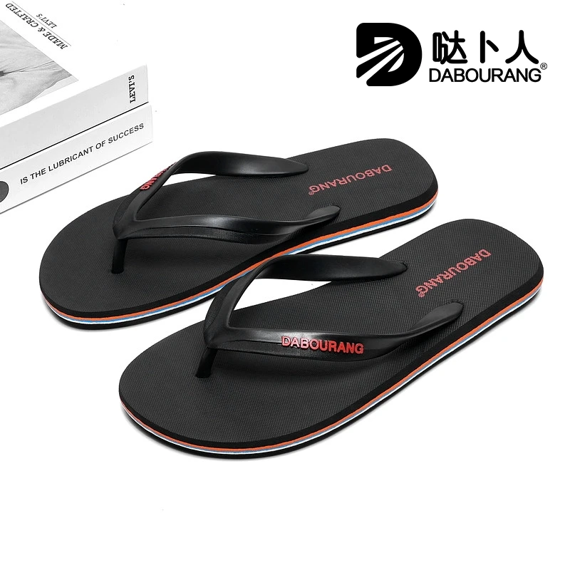 噠卜人拖鞋夏季新款休男士人字拖软底防滑速干彩色沙滩鞋潮流个性