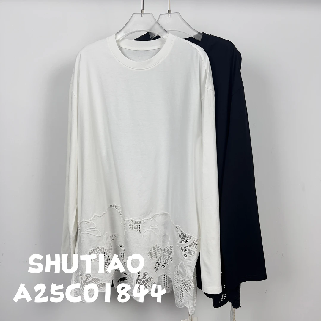 【SHUTIAO】2025夏季：新款小众设计款T恤A25C01844