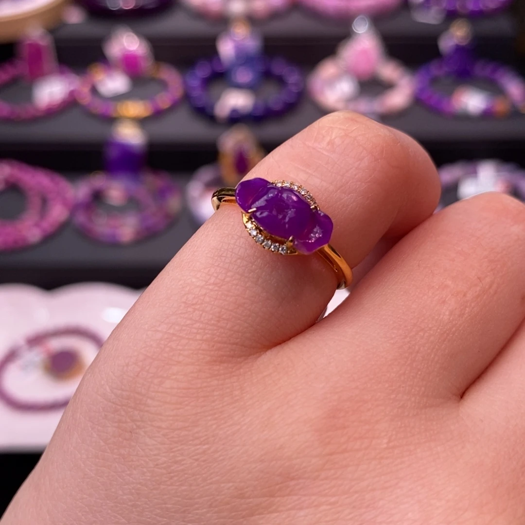 苏纪石（舒俱来）18K金镶嵌吊坠(不含链)