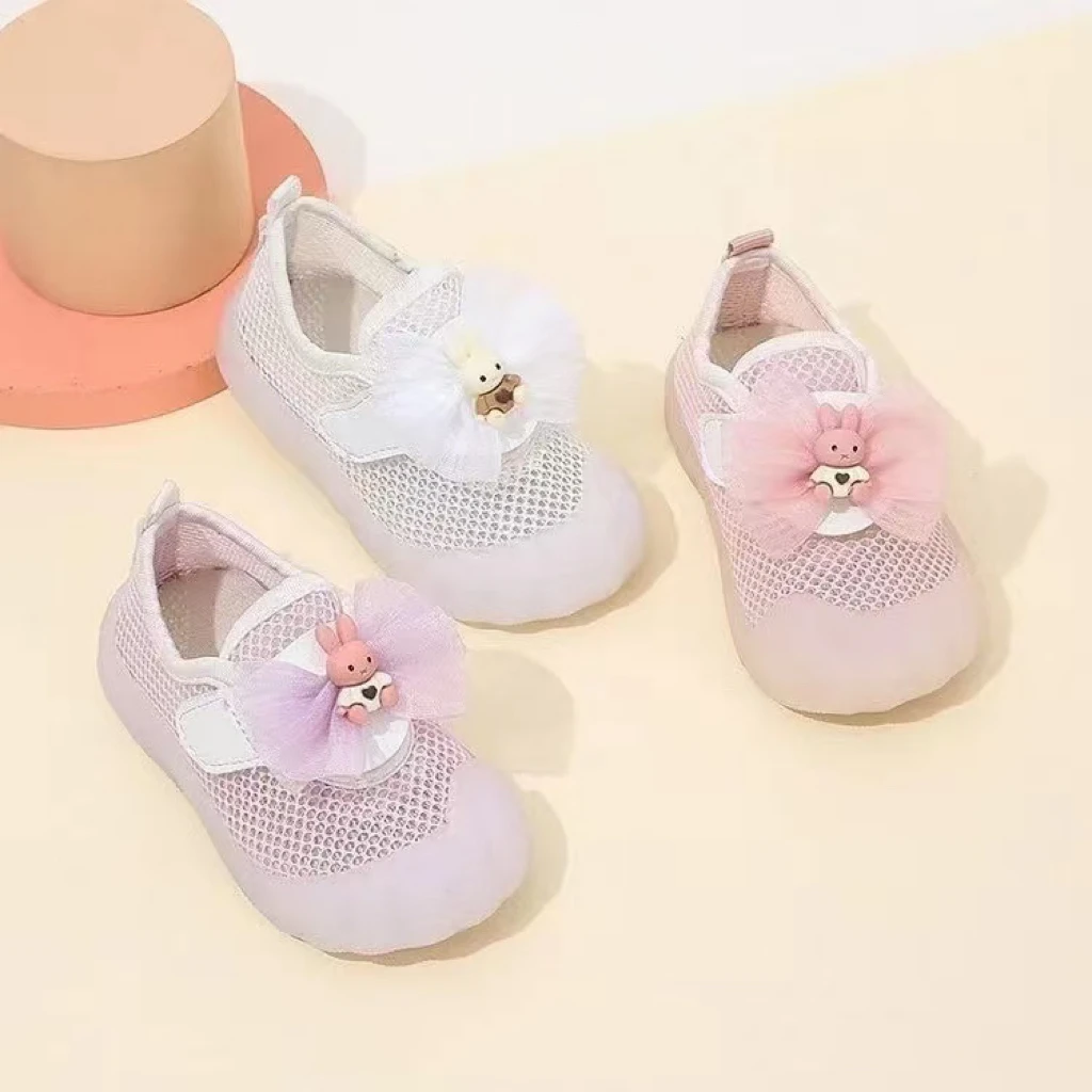 女宝宝小童鞋儿童鞋学步鞋女童韩版软底学步单鞋蝴蝶结公主鞋