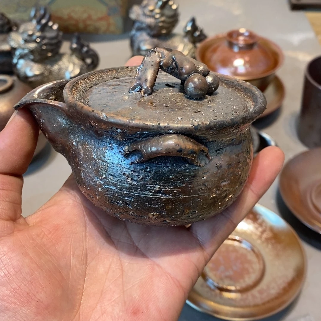 柴烧茶具陶瓷杯子