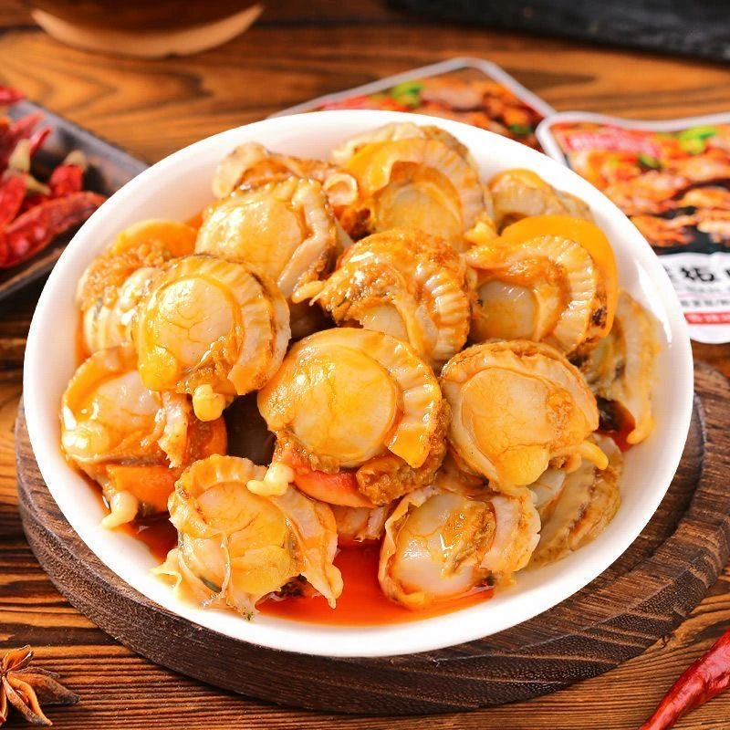 【新疆包邮】加贝鲜爆汁扇贝蒜蓉/香辣味300g(15g*20袋)追剧聚会