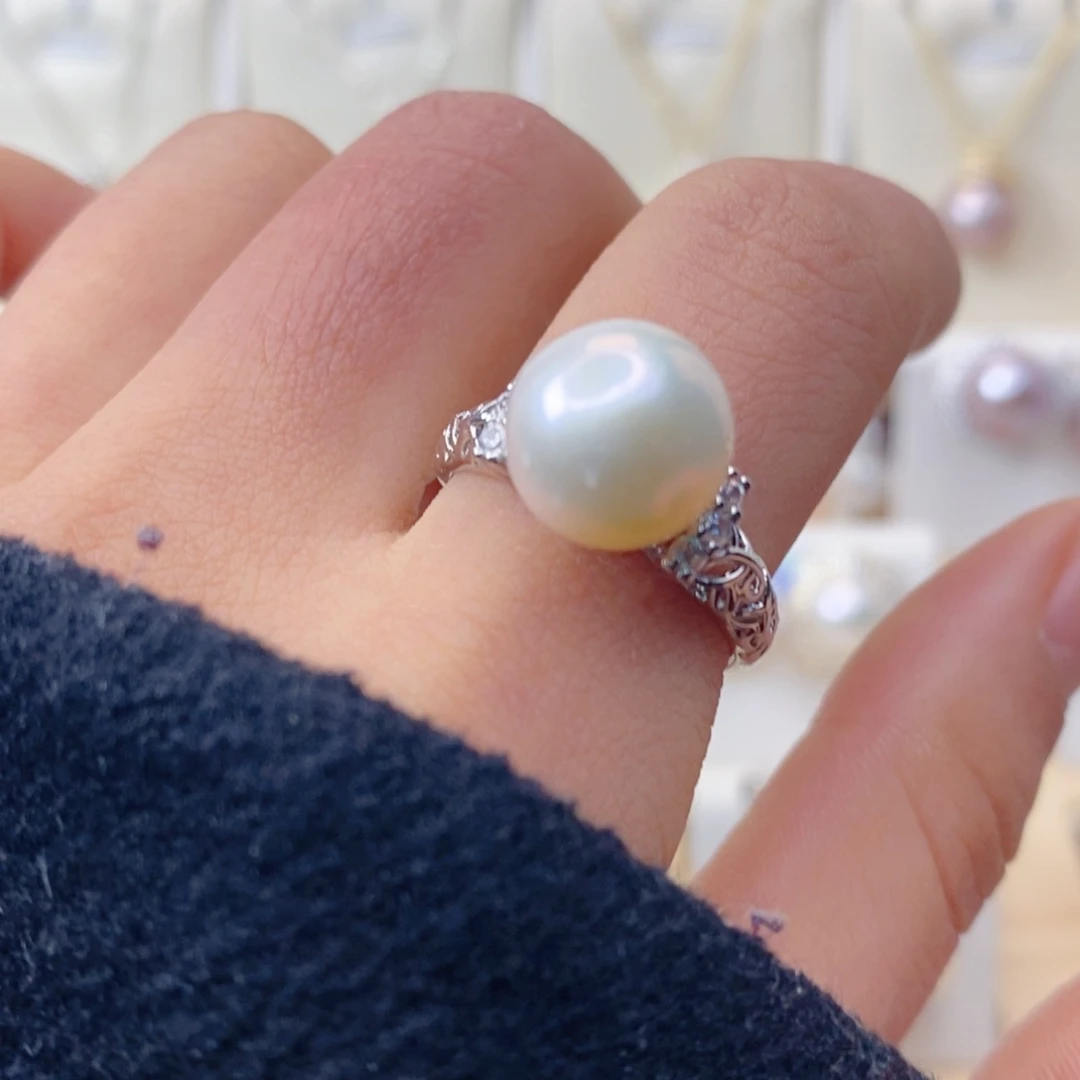淡水珍珠戒指合金