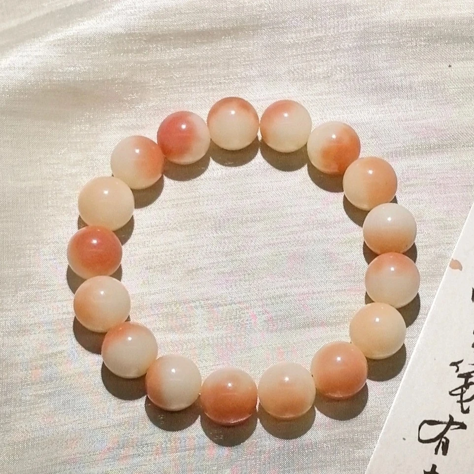 粉色飘花菩提1.2m圆珠  C3