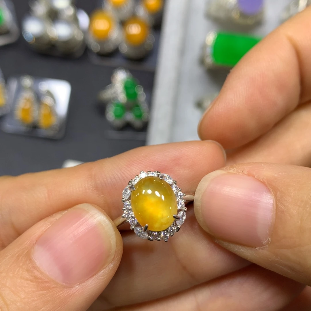 定制翡翠银S925镶嵌买断不退