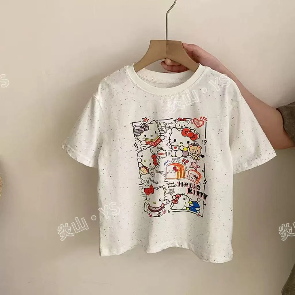 【炎山】• 新款韩版卡通宽松女童T恤亲子