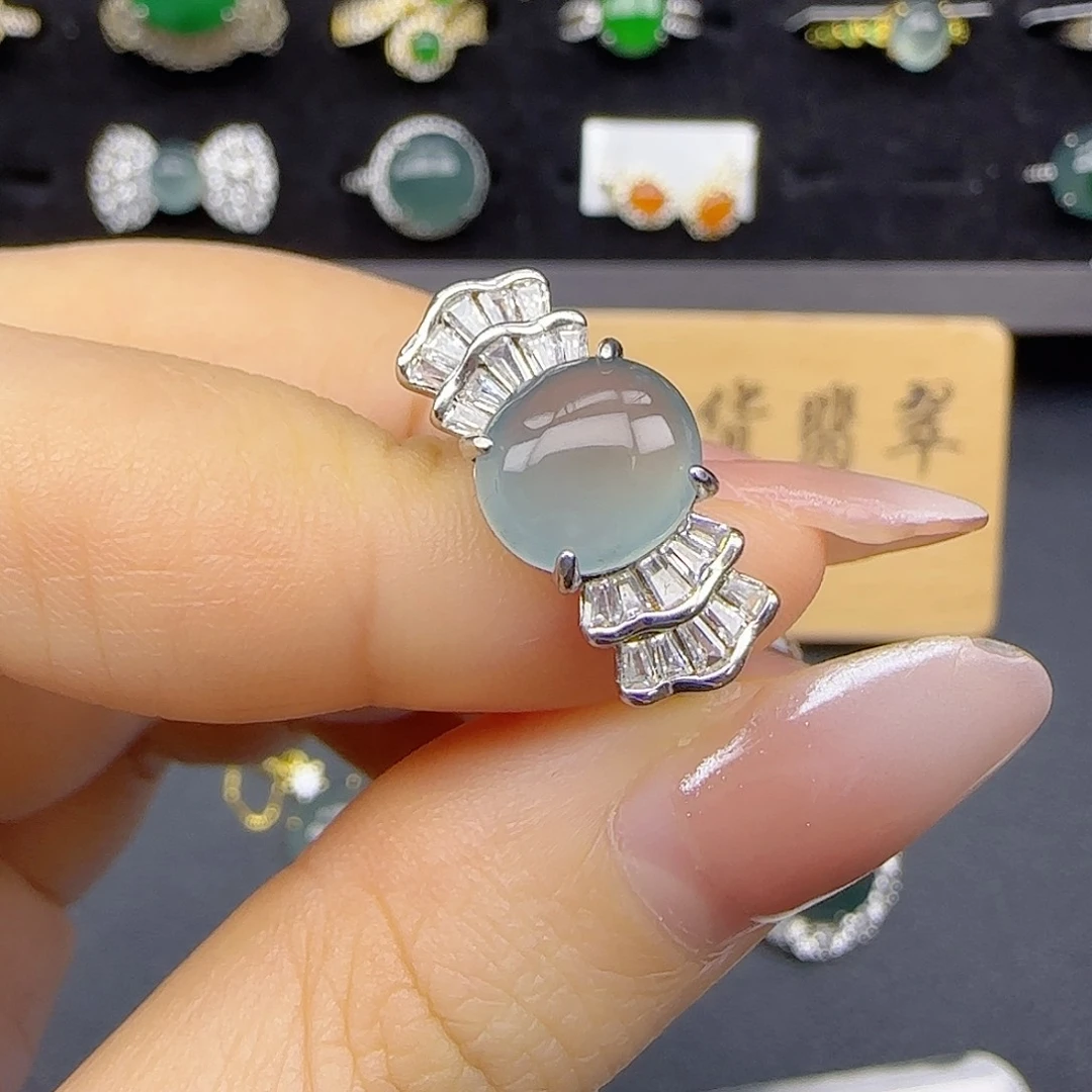银S925镶嵌戒指翡翠