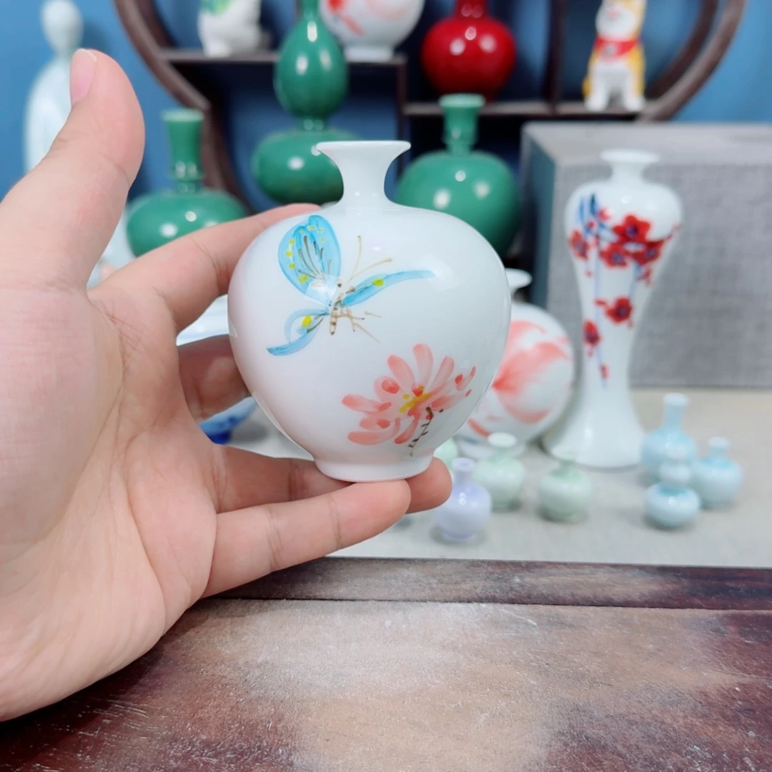 陶瓷手工小花器摆件