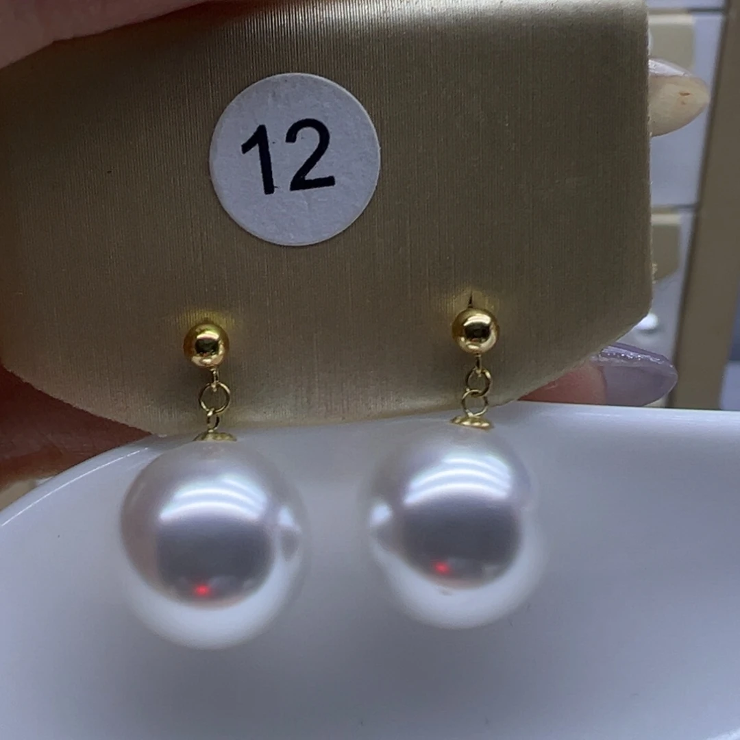 18K金镶嵌耳饰淡水珍珠