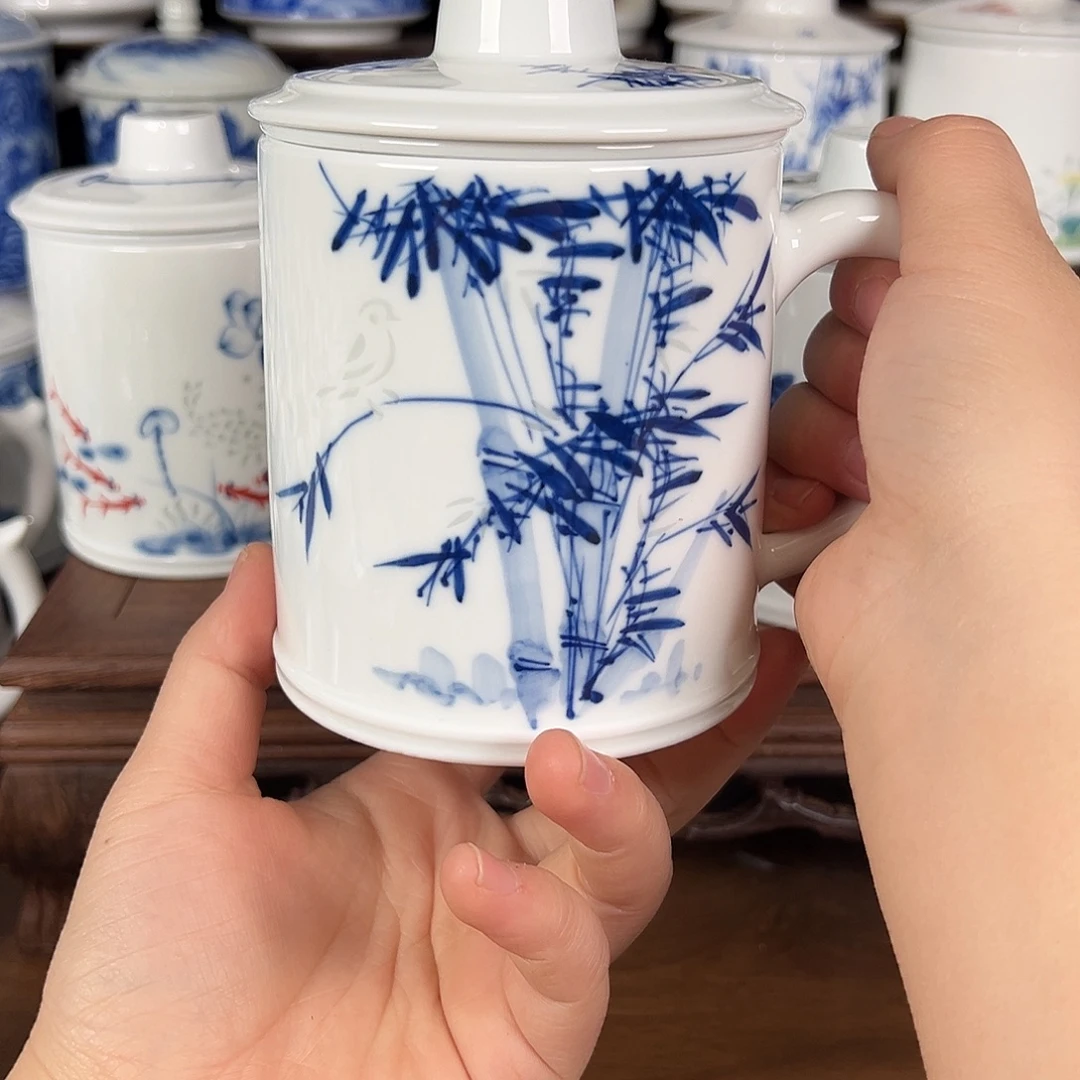 景德镇高温陶瓷办公杯家用