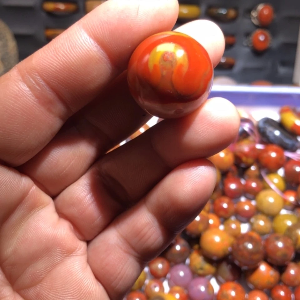 【闪购商品】玛瑙/玉髓战国红单珠未镶嵌神*